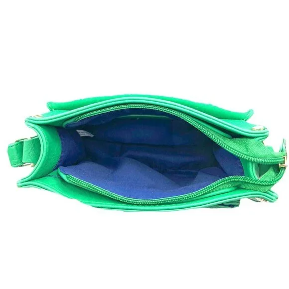 Charming Charlie Green Purse Handbag Shoulder Crossbody Satchel Bag - Picture 5 of 12